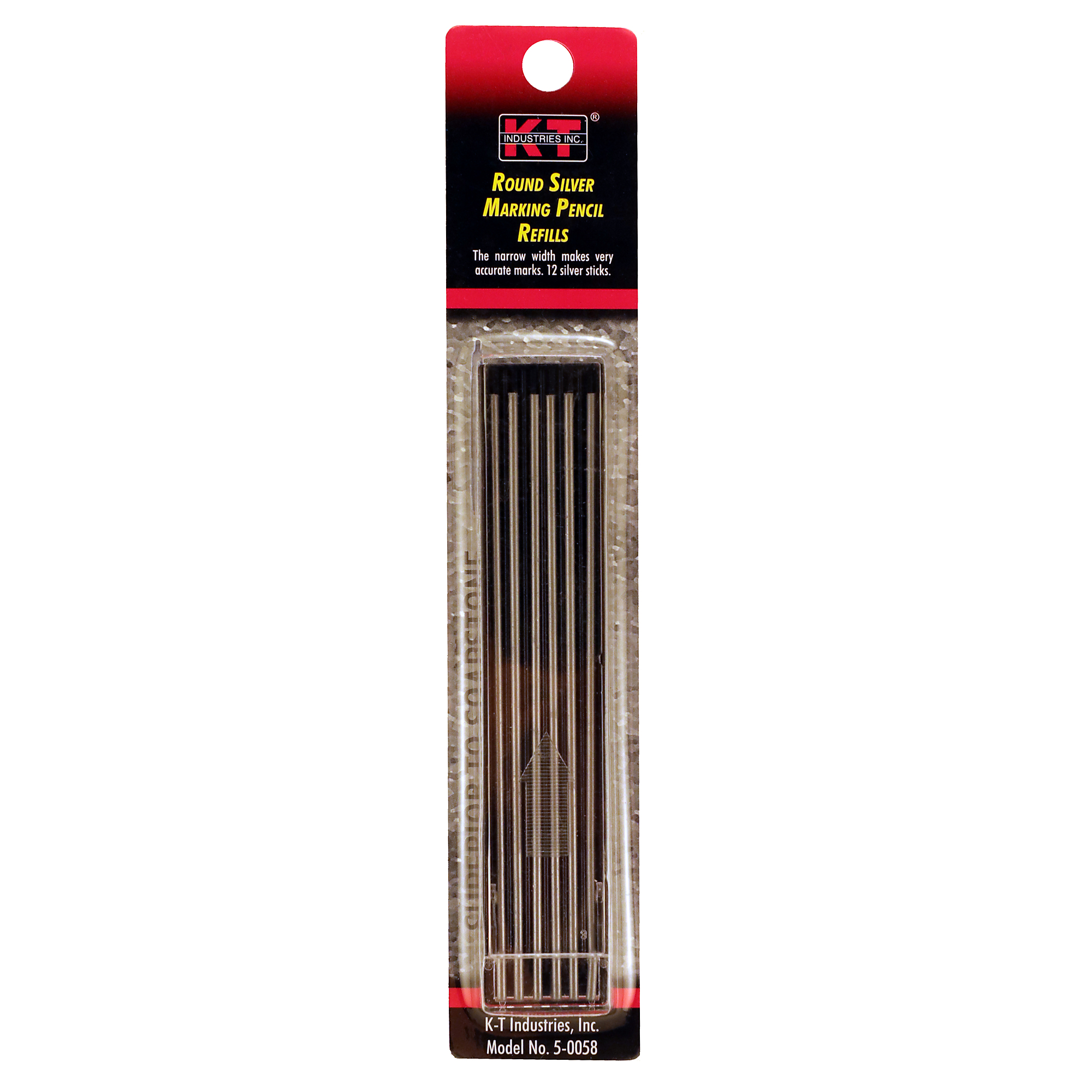 K-T Industries Silver Marking Pencil Refills — 12 Pk., Model# 5-0058